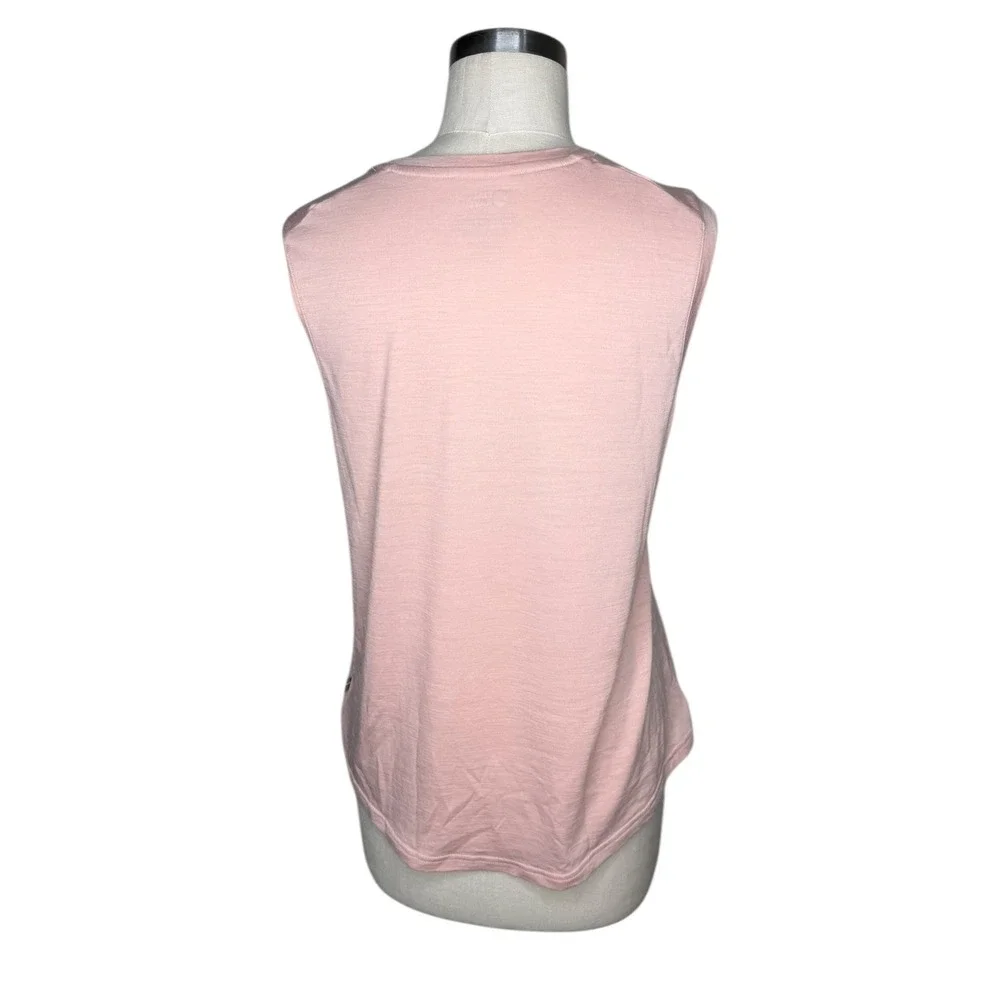 FJALLRAVEN Pink Abisko Wool Tank Top Embroidered Logo Women's Size Small Pastel - Picture 3 of 7